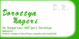 dorottya mageri business card